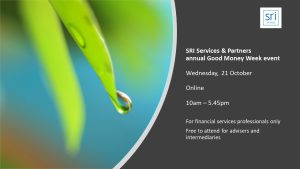 SRI Services & Partners Good Money Week event 21 October