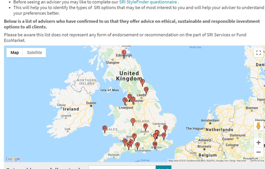 New ‘Find An Adviser’ Map added to Fund EcoMarket